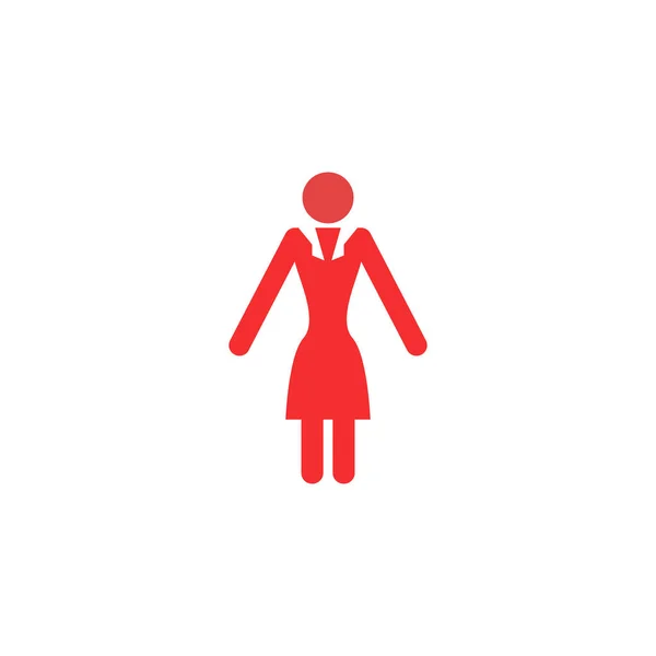 Mujer Negocios Vector Icono Diseño Plantilla — Vector de stock