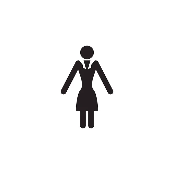 Business Woman Vector Icon Design Template — Stock Vector