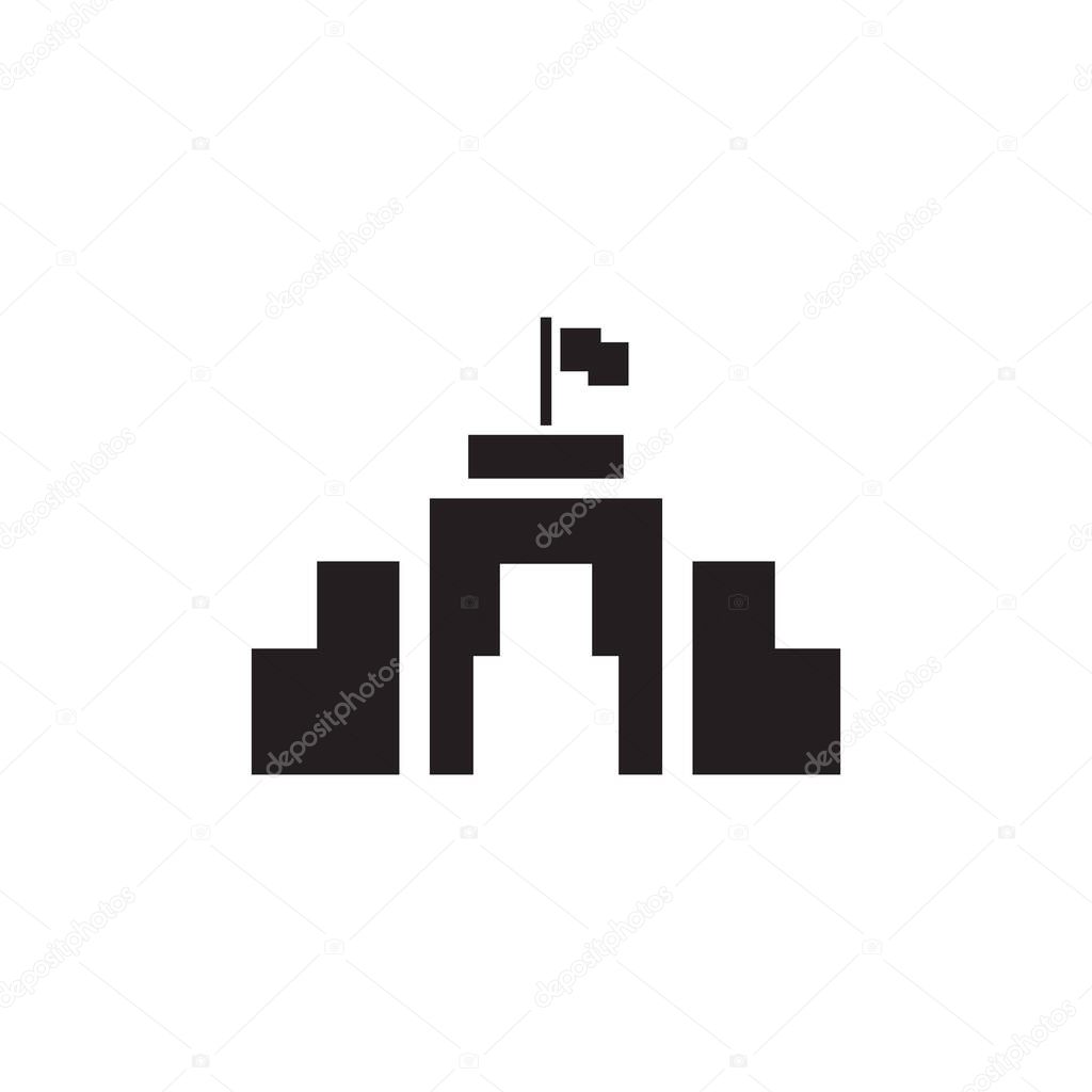 city hall vector icon design template