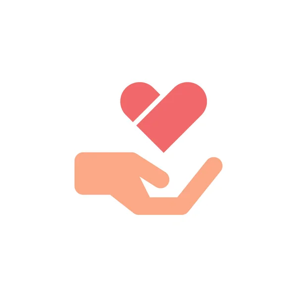 Charity Donation Vector Icon Design Template — Stock Vector