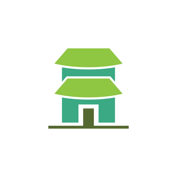 Πρότυπο Σχεδίασης Εικονιδίων Διανύσματος Σπιτιών Της Ιαπωνίας — Διανυσματικό Αρχείο