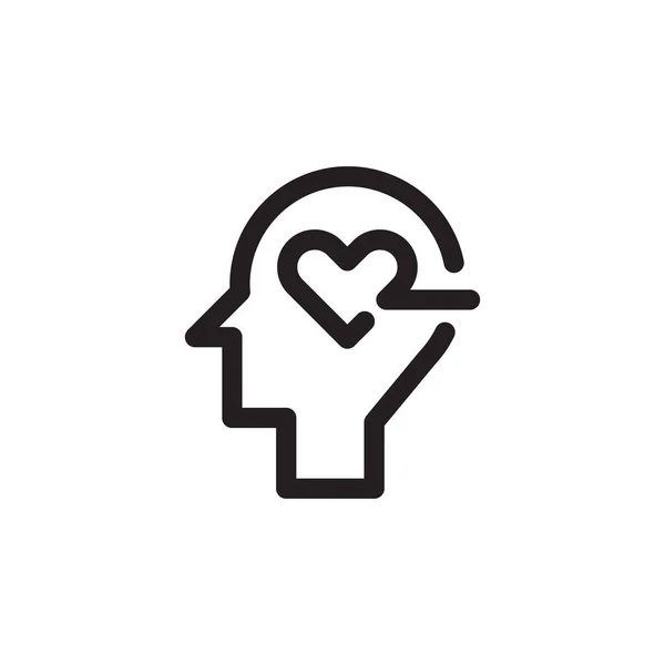 Mental Health Vector Icon Design Template — Stock Vector