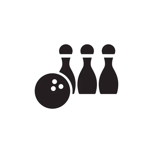 Bowling Vektor Icon Design Vorlage — Stockvektor