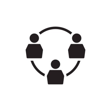 Vektör simgesi tasarım şablonunu bağlayan kişiler