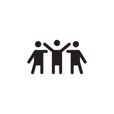 üç vektör simgesi dizayn şablonunun dostluğu