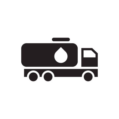 petrol kamyonu vektör tasarım şablonu