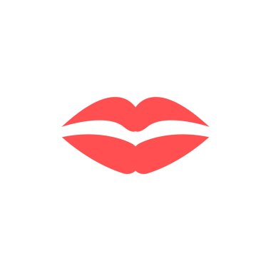 dudak vektör tasarım şablonu