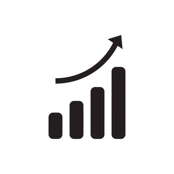 Modelo Design Ícone Vetorial Gráfico Crescente —  Vetores de Stock