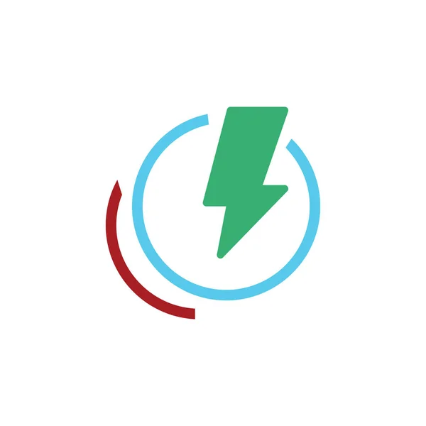 Plantilla Diseño Icono Vector Energía Eléctrica — Vector de stock