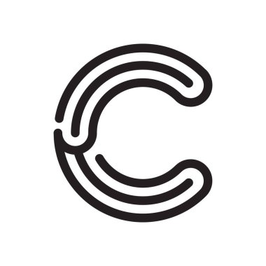 c ilk harf vektör logo simgesi