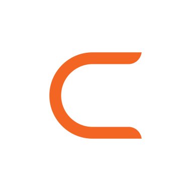 c ilk harf vektör logo simgesi