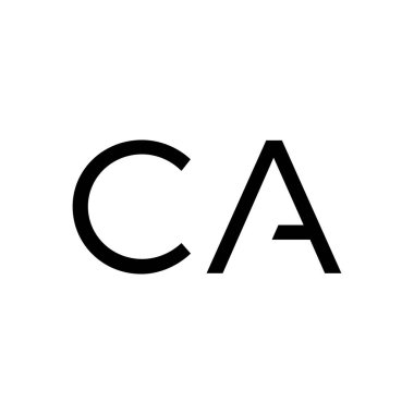 ca ilk harf vektör logo simgesi