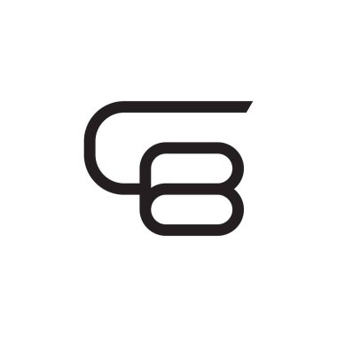 cb ilk harf vektör logo simgesi