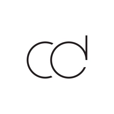cd ilk harf vektör logosu simgesi