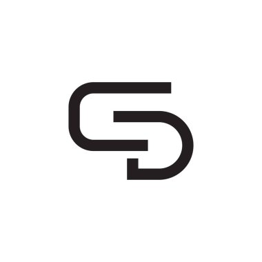 cd ilk harf vektör logosu simgesi