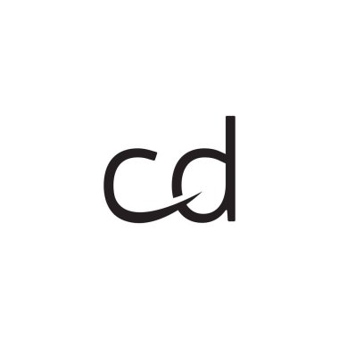 cd ilk harf vektör logosu simgesi