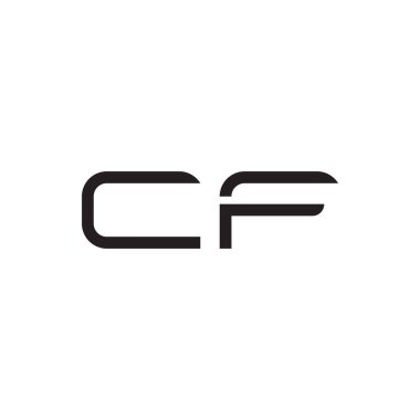 cf ilk harf vektör logo simgesi