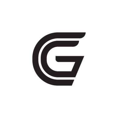 cg ilk harf vektör logosu simgesi