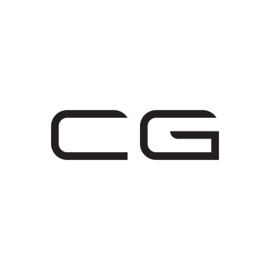 cg ilk harf vektör logosu simgesi