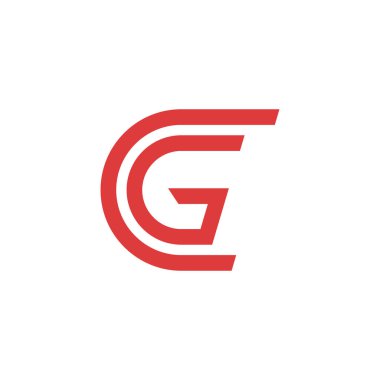 cg ilk harf vektör logosu simgesi