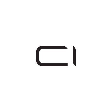 ci ilk harf vektör logo simgesi