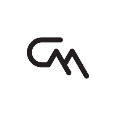 cm ilk harf vektör logosu simgesi