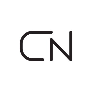 cn ilk harf vektör logo simgesi