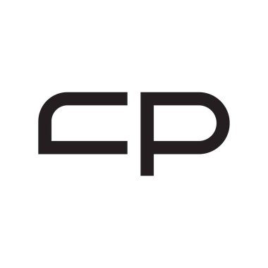 cp ilk harf vektör logosu simgesi