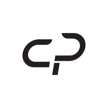 cp ilk harf vektör logosu simgesi