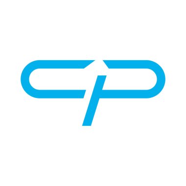 cp ilk harf vektör logosu simgesi