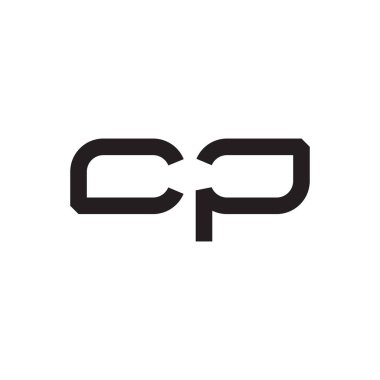 cp ilk harf vektör logosu simgesi