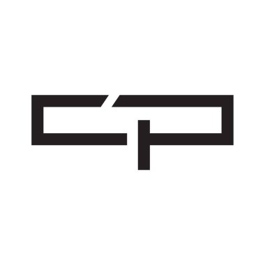 cp ilk harf vektör logosu simgesi