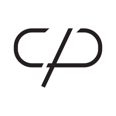 cp ilk harf vektör logosu simgesi