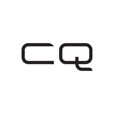 cq ilk harf vektör logo simgesi