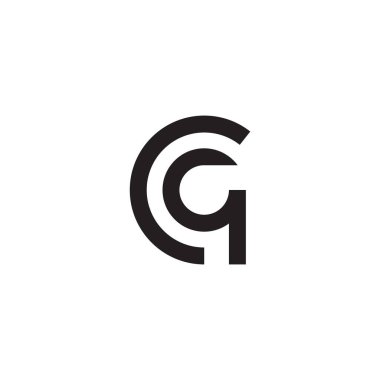 cq ilk harf vektör logo simgesi