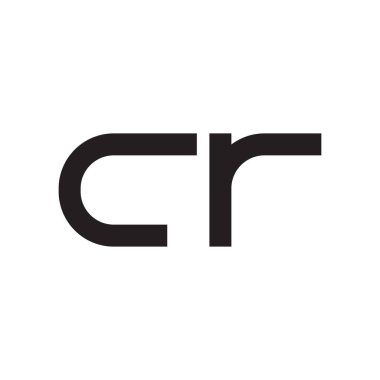 cr ilk harf vektör logo simgesi