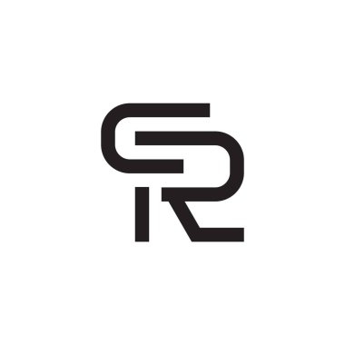 cr ilk harf vektör logo simgesi