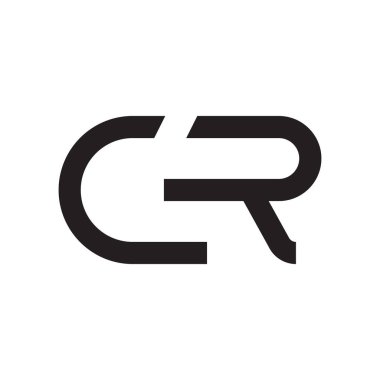 cr ilk harf vektör logo simgesi