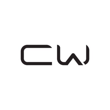cw ilk harf vektör logo simgesi
