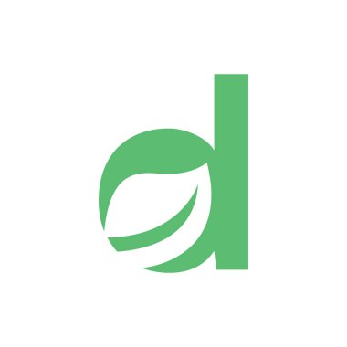 d ilk harf vektör logosu simgesi