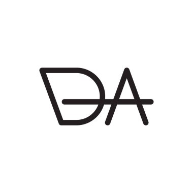 Da ilk harf vektör logo simgesi