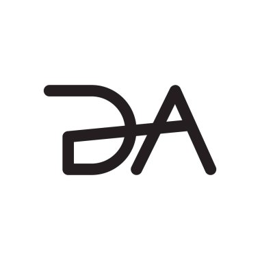 Da ilk harf vektör logo simgesi