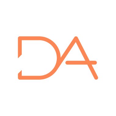 Da ilk harf vektör logo simgesi