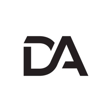 Da ilk harf vektör logo simgesi