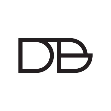 db ilk harf vektör logo simgesi