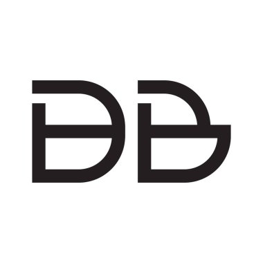 db ilk harf vektör logo simgesi