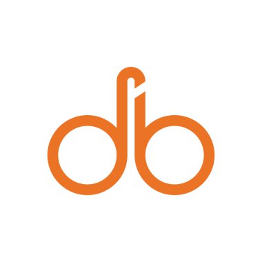 db ilk harf vektör logo simgesi