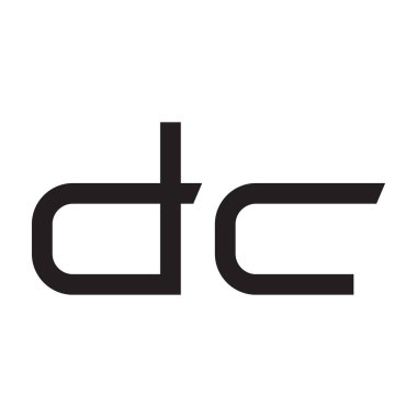 dc ilk harf vektör logo simgesi