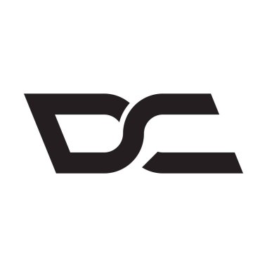 dc ilk harf vektör logo simgesi