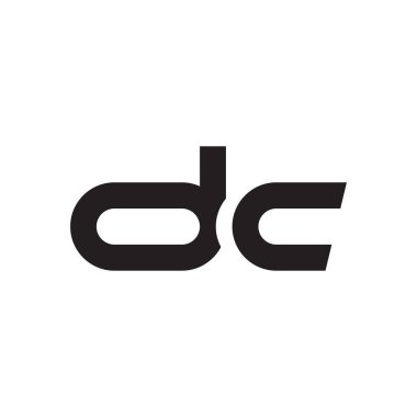 dc ilk harf vektör logo simgesi